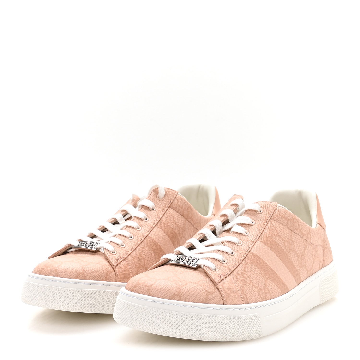 Gucci GG Supreme Tonal Web Womens New Ace Sneakers 41 Pink 4 of 8