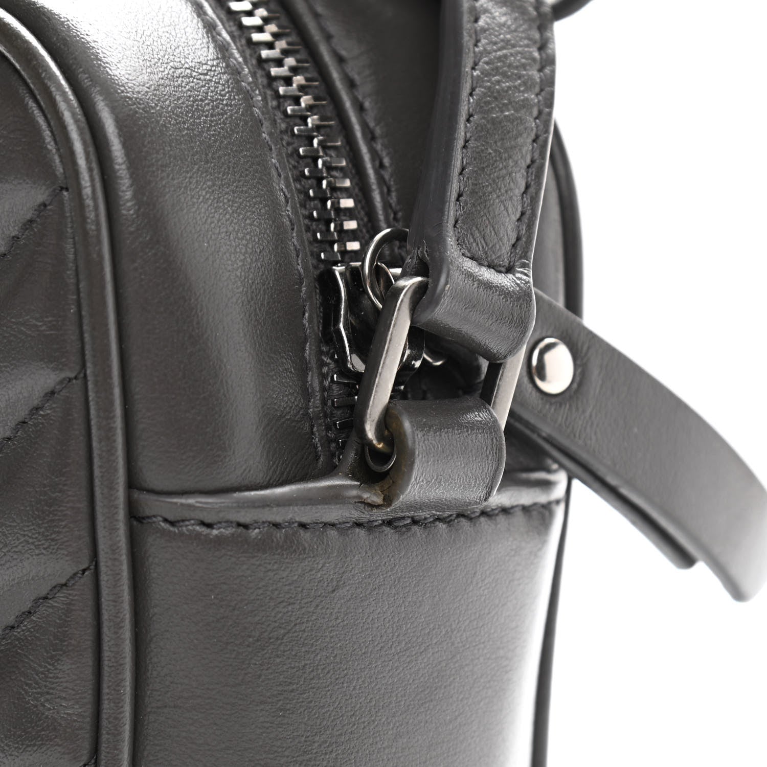 Saint Laurent Calfskin Matelasse Monogram Lou Camera Bag Sea Pebble 14 of 14