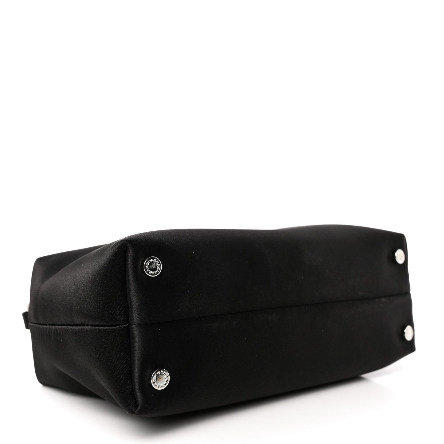 Satin Crystal Heiress Pouch Black