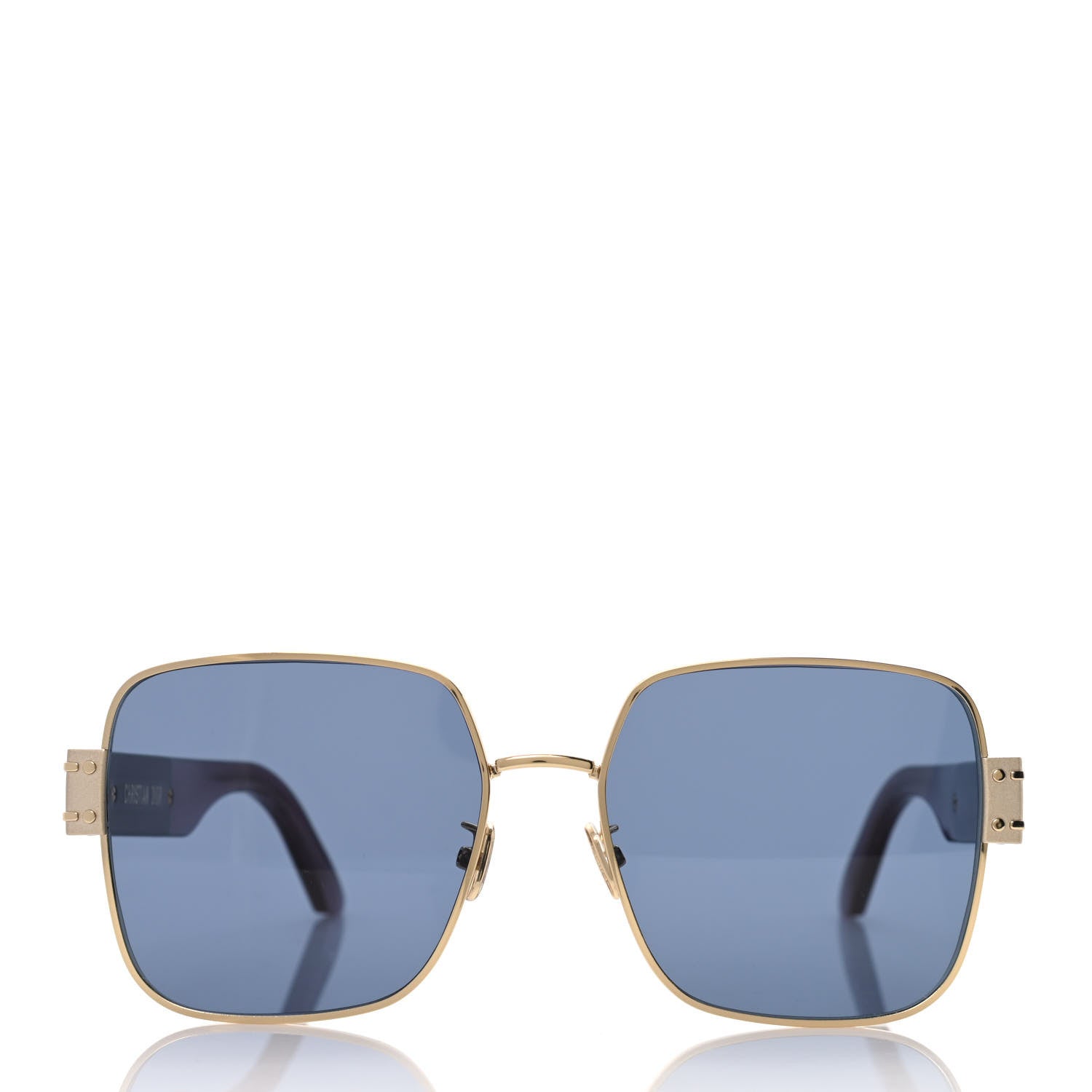 Christian Dior Diorsignature 60mm Square Sunglasses Shiny Gold Gradient Smoke 2 of 8
