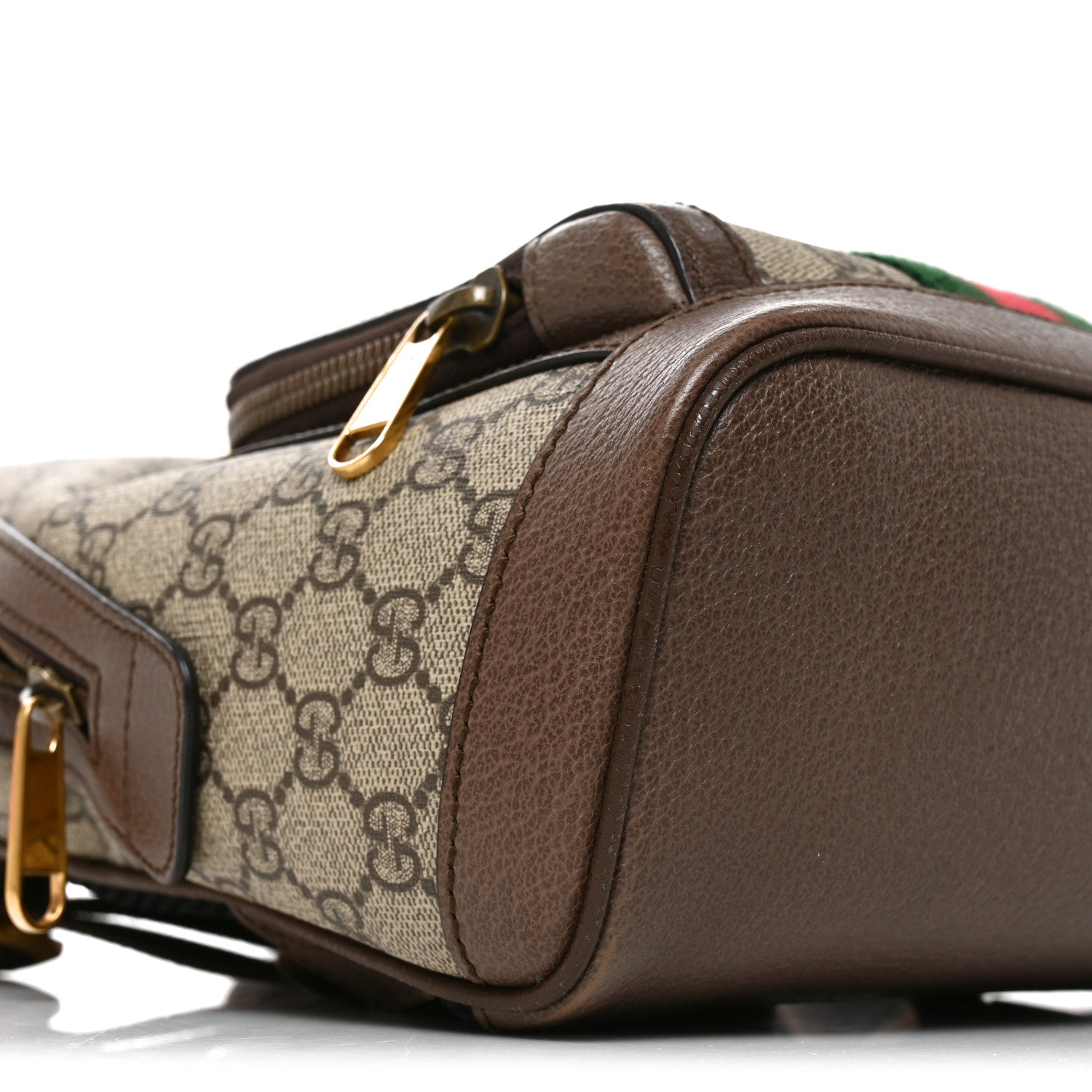 Gucci GG Supreme Monogram Calfskin Web Small Ophidia Day Backpack Beige Ebony New Acero 8 of 10