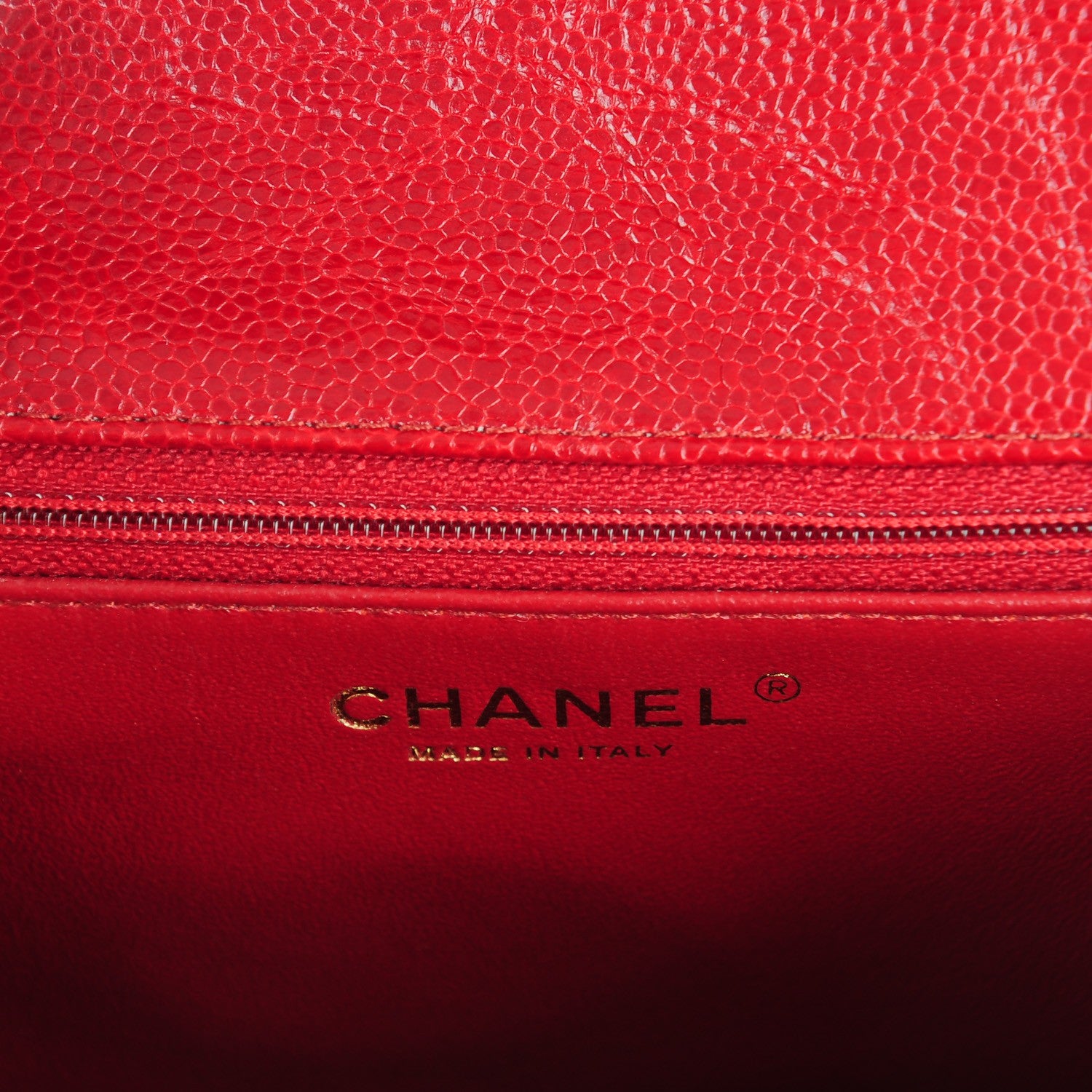 Chanel Caviar Quilted Mini Square Flap Red 6 of 8