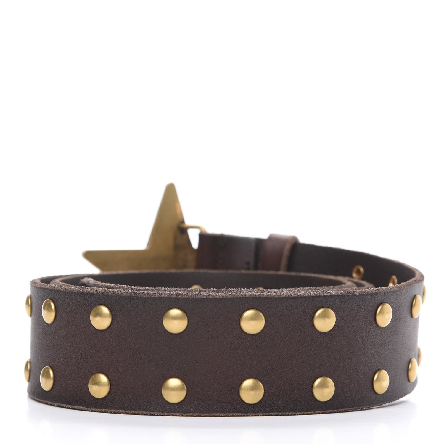 Gucci Calfskin Double G Star Buckle Belt 90 36 Brown 2 of 5