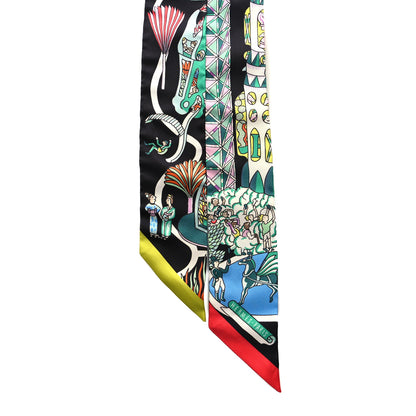 Hermes Silk Exposition Universelle Twilly Black Vert Rose 2 of 5