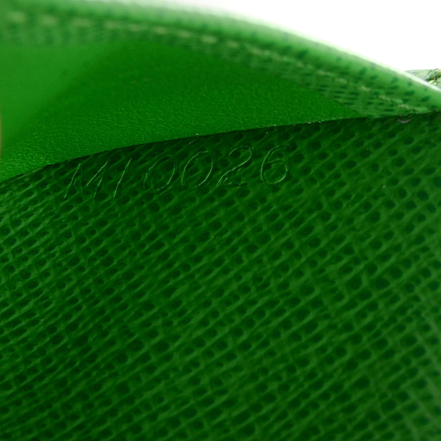 Monogram Perforated Compact Zipped Wallet Green