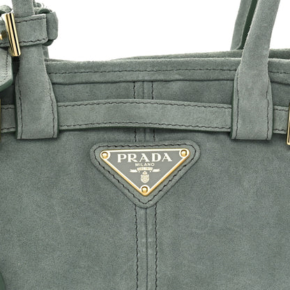 Prada Suede Triangle Mini Bonnie Shoulder Bag Salvia 7 of 9