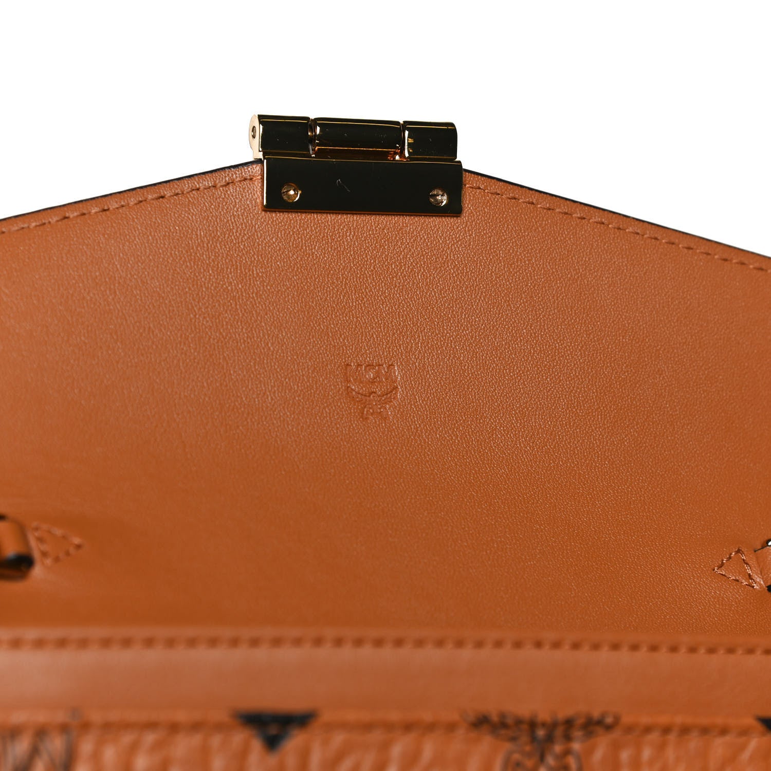 MCM Visetos Large Patricia Wallet On Chain Cognac 6 of 13