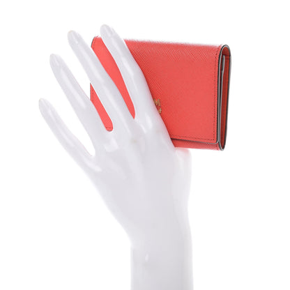 MCM Saffiano Snap Card Wallet Poppy Red 2 of 7