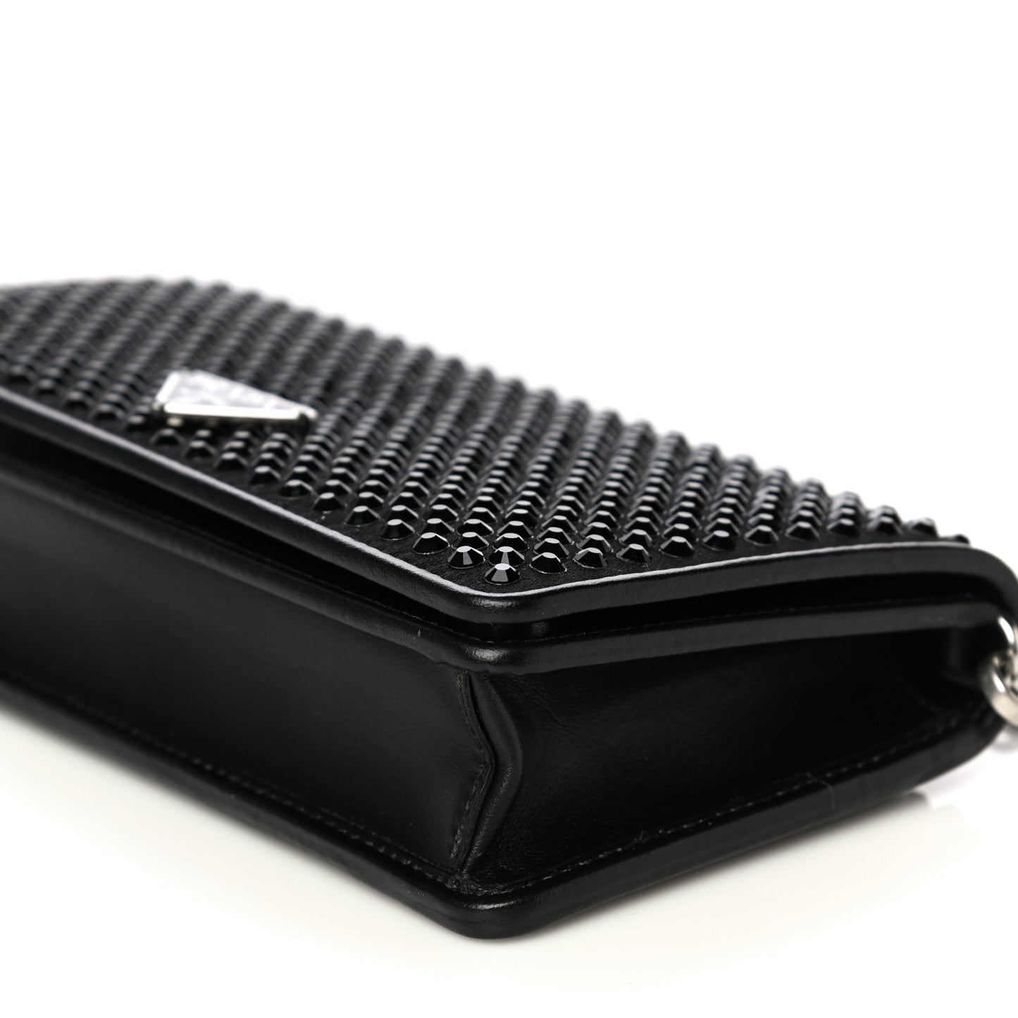 Crystal Mini Wallet Chain Black