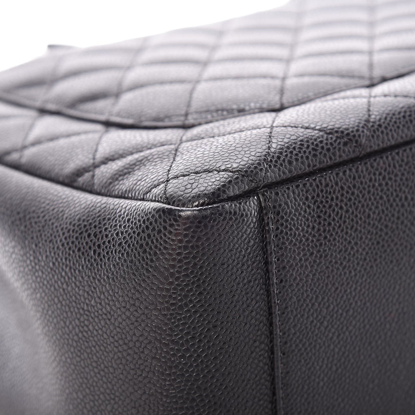 Caviar Quilted Grand Shopping Tote GST Black