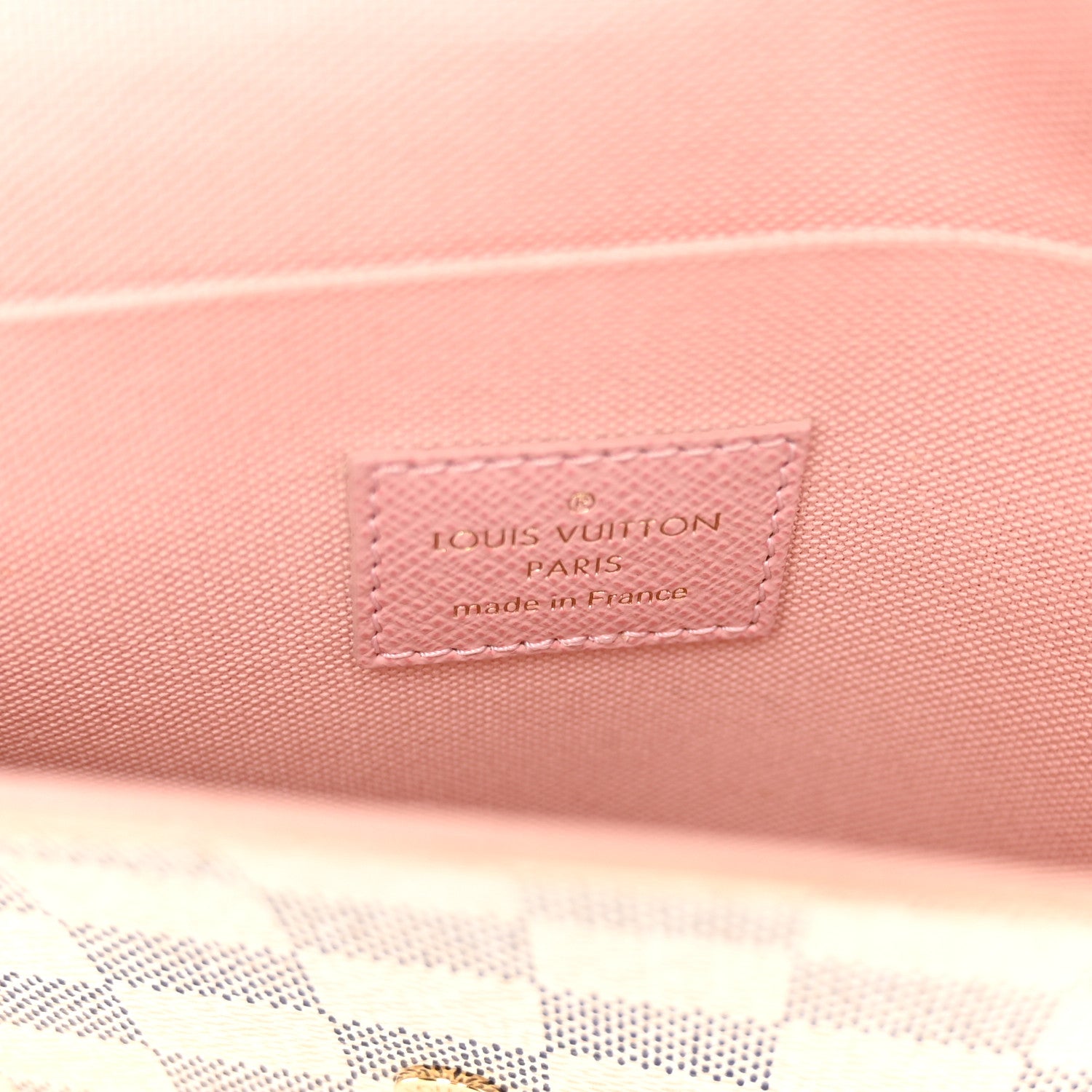 Louis Vuitton Damier Azur Pochette Felicie Chain Wallet Rose Ballerine 6 of 10