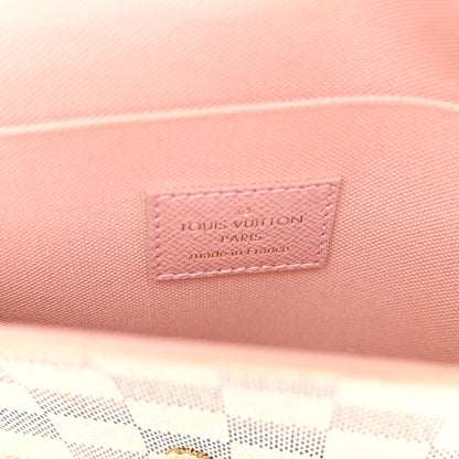 Louis Vuitton Damier Azur Pochette Felicie Chain Wallet Rose Ballerine 6 of 10