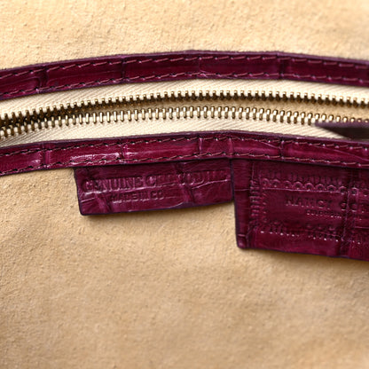 Nancy Gonzalez Crocodile Leaf Tote Puprle 6 of 15