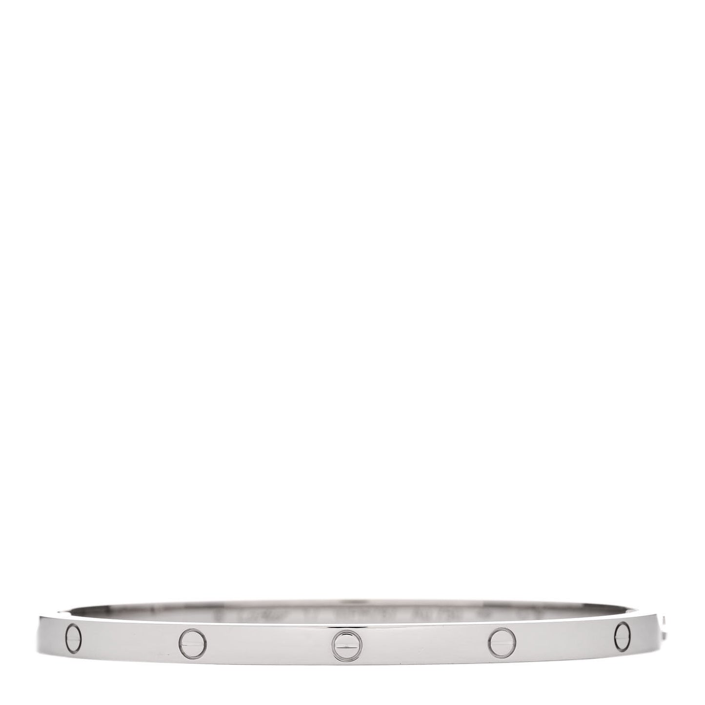 18K White Gold Small LOVE Bracelet 17