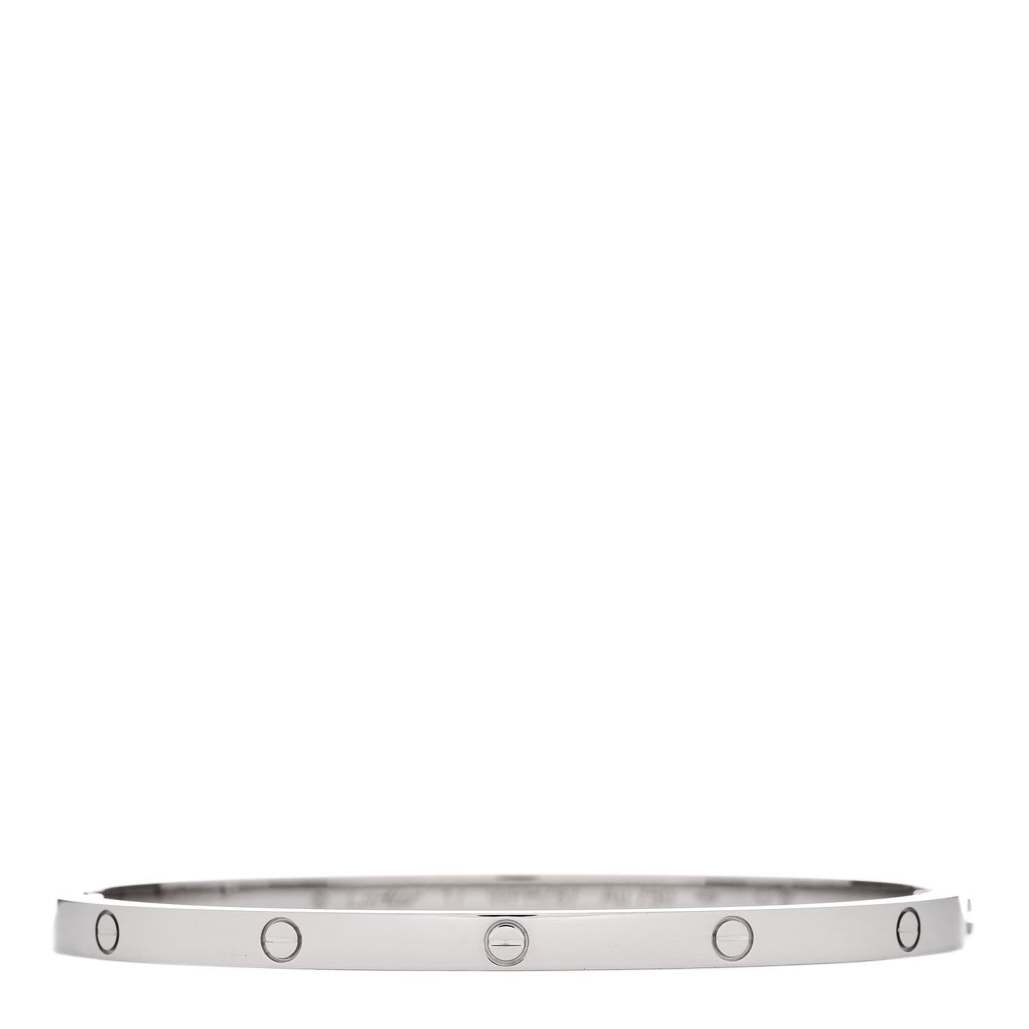 Cartier 18K White Gold Small LOVE Bracelet 17 1 of 8