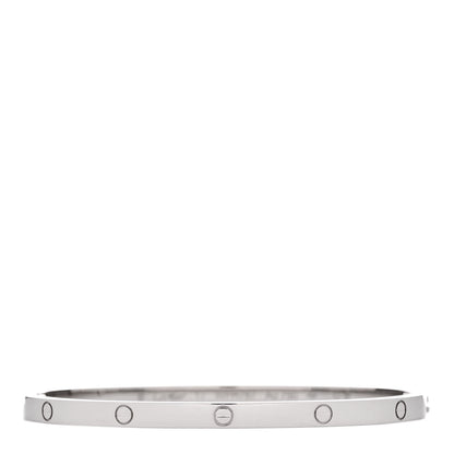 Cartier 18K White Gold Small LOVE Bracelet 17 1 of 8