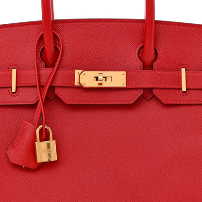 Hermes Epsom Birkin 30 Rouge Casaque 8 of 11