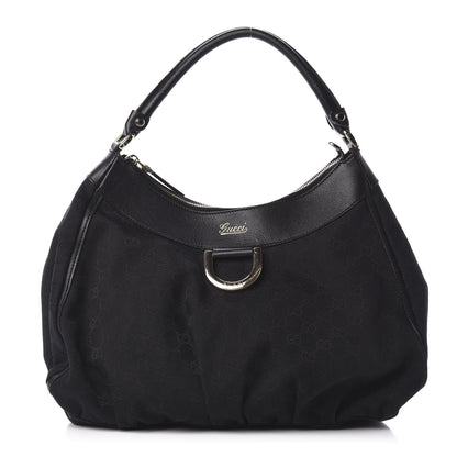 Gucci Monogram D Gold Ring Hobo Black 1 of 11