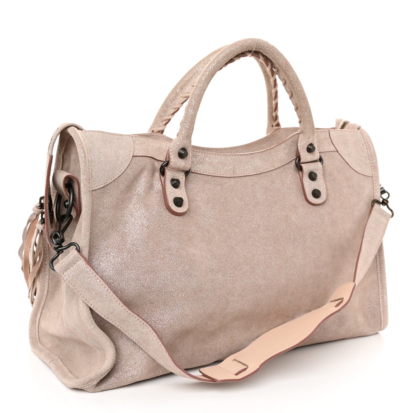 Metallic Craquele Calfskin Classic Hardware City Bois de Rose