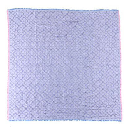 Louis Vuitton Silk 3D Monogram Shawl Bleu Glacier 1 of 3