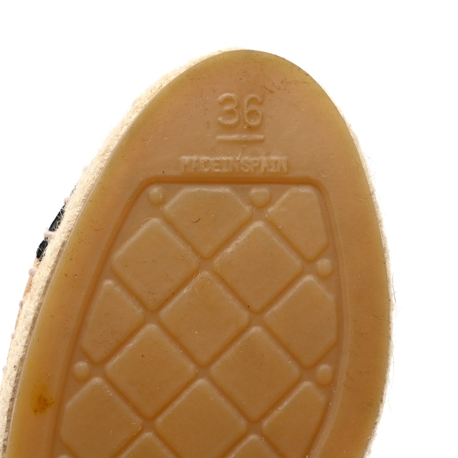 Chanel Lambskin CC Espadrilles 36 Beige Black 8 of 10