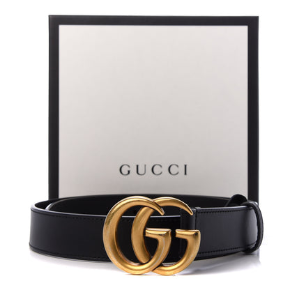 Gucci Calfskin Double G 30mm Belt 80 32 Black 5 of 5