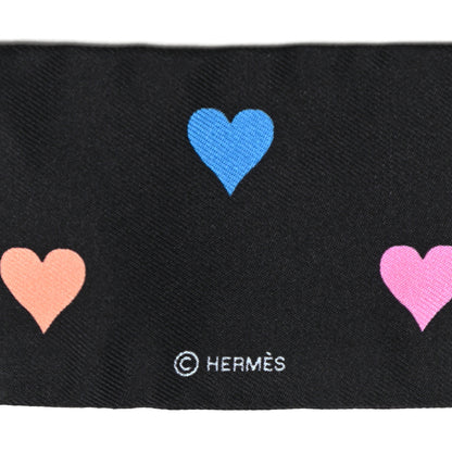 Hermes Silk Tea Time Twilly Black Rouge Multicolor 3 of 4