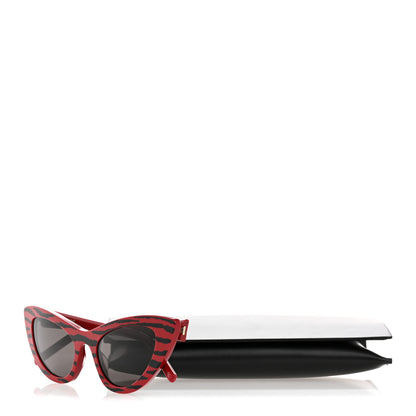Saint Laurent Acetate Zebra Print Tiger Lily SL213 Sunglasses Red 8 of 8