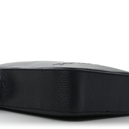 Burberry Pebbled Calfskin Logo Embossed Thornton Messenger Bag Black 7 of 8