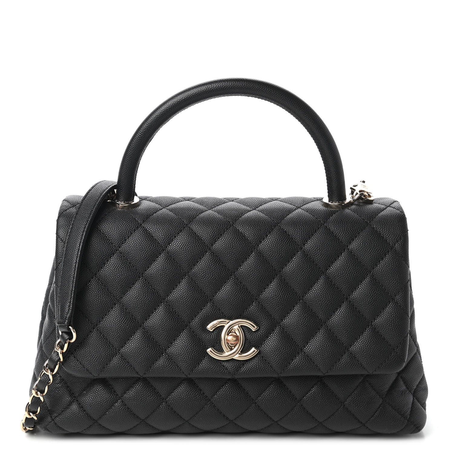 Chanel Caviar Quilted Small Coco Handle Flap Black 1 of 11
