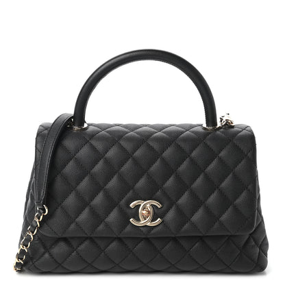 Chanel Caviar Quilted Small Coco Handle Flap Black 1 of 11