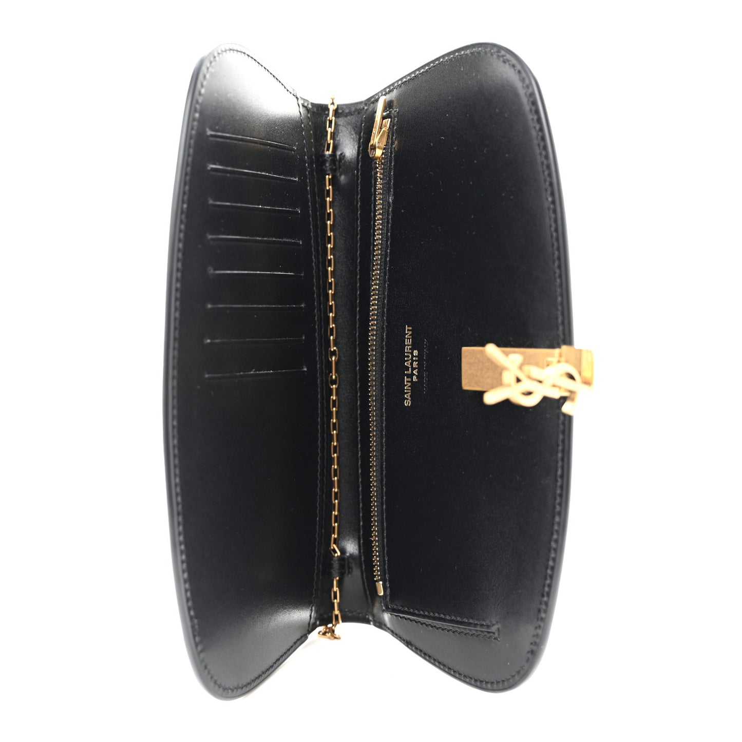 Box Calfskin Voltaire Wallet On Chain Black