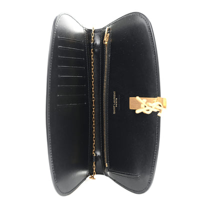 Saint Laurent Box Calfskin Voltaire Wallet On Chain Black 5 of 9