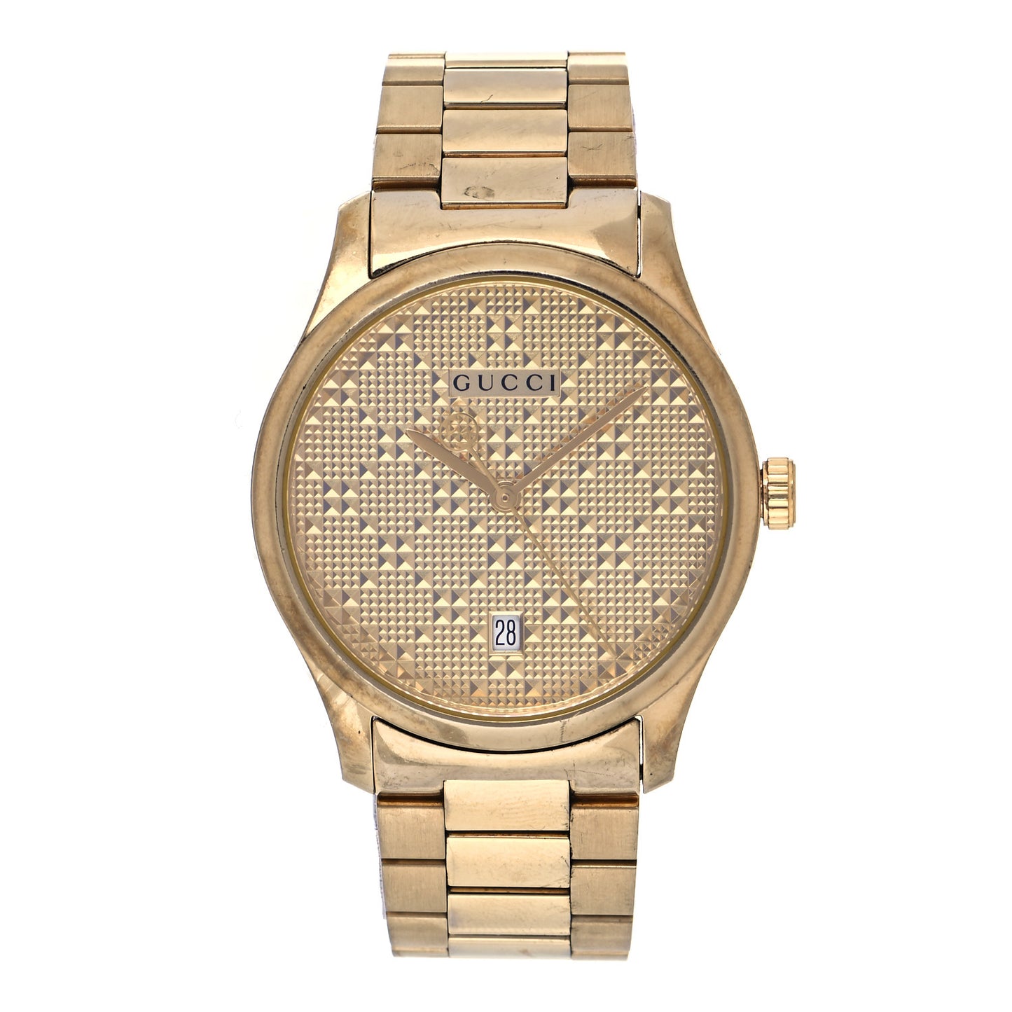 Stainless Steel 38mm G-Timeless Diamante Quartz Watch Gold