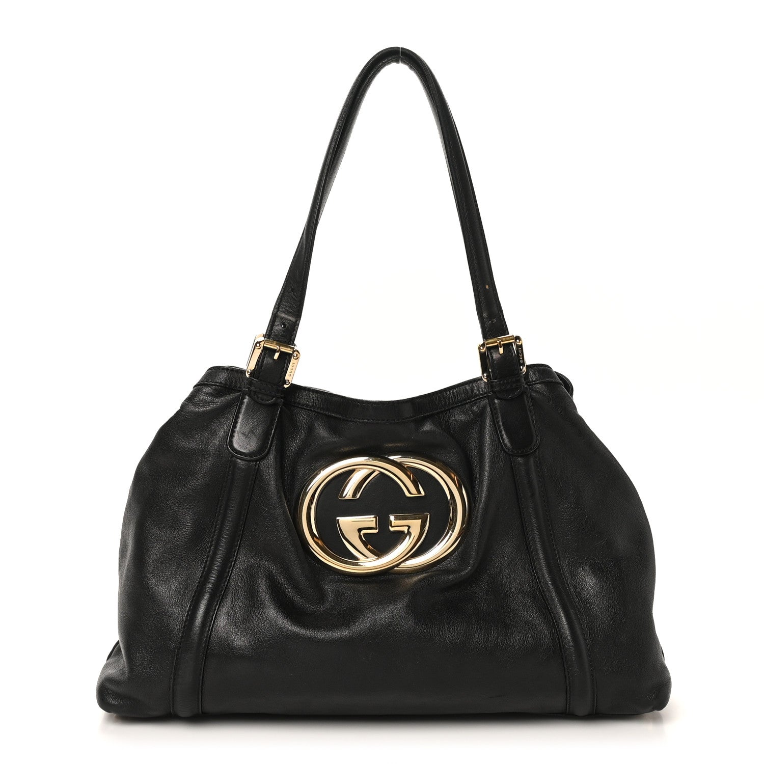 Gucci Calfskin Medium Britt Tote Black 1 of 10