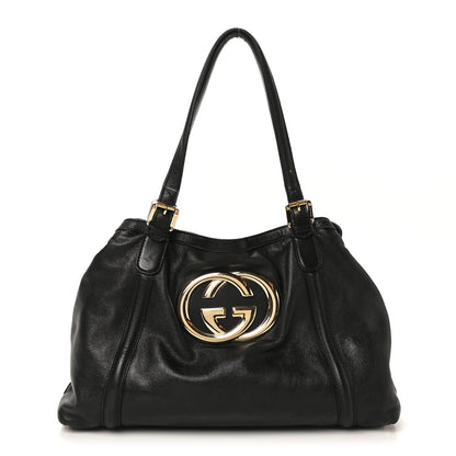 Gucci Calfskin Medium Britt Tote Black 1 of 10