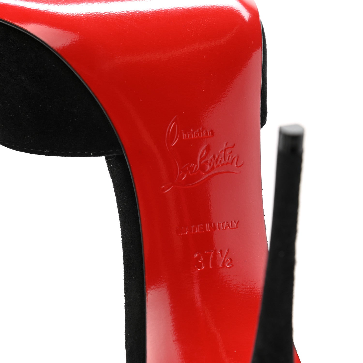 Christian Louboutin Veau Velours Fringe Courtain 100 Pumps 37.5 Black 6 of 8