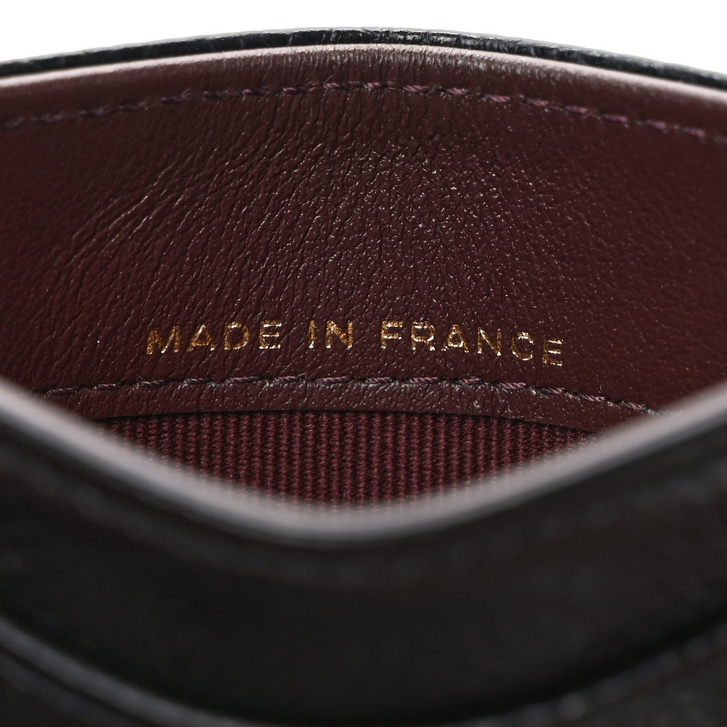 Caviar Quilted Card Holder Black