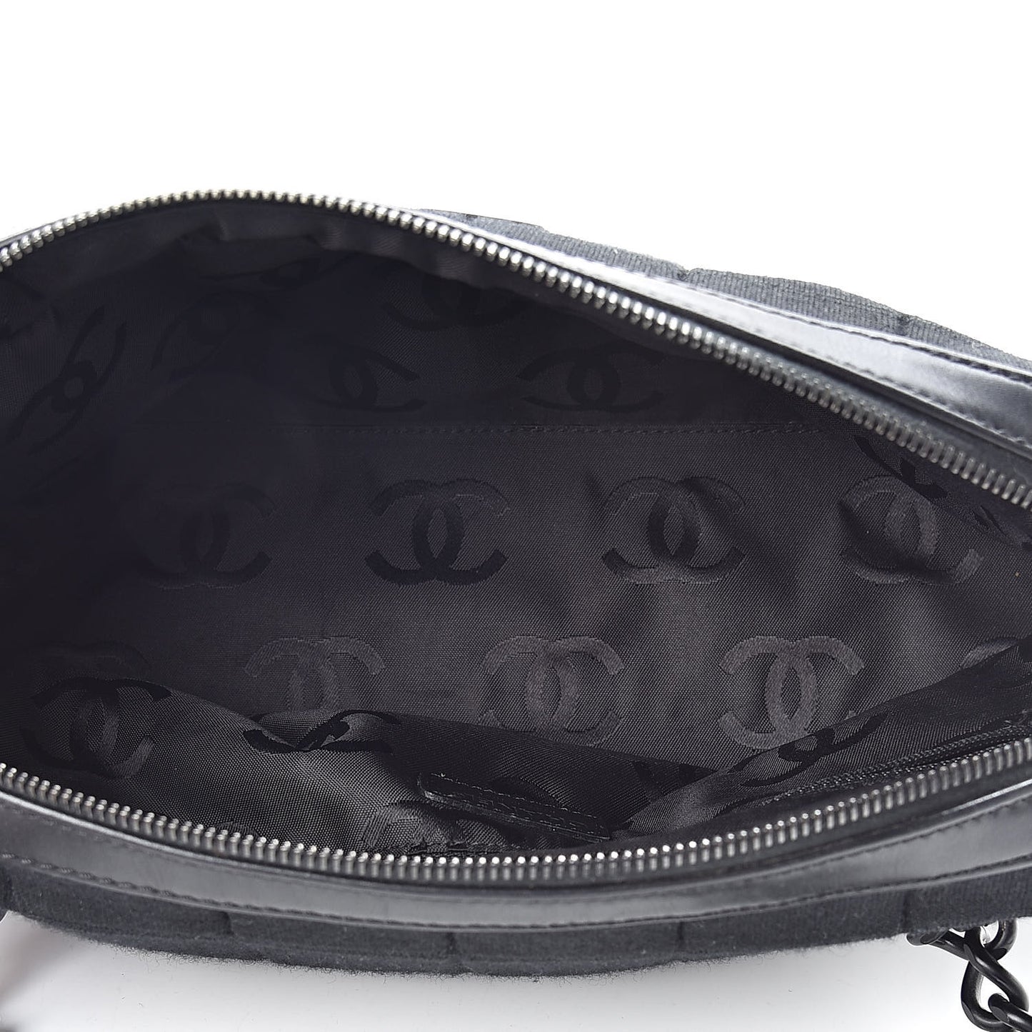 Jersey Quilted Chocolate Bar Shoulder Bag Black