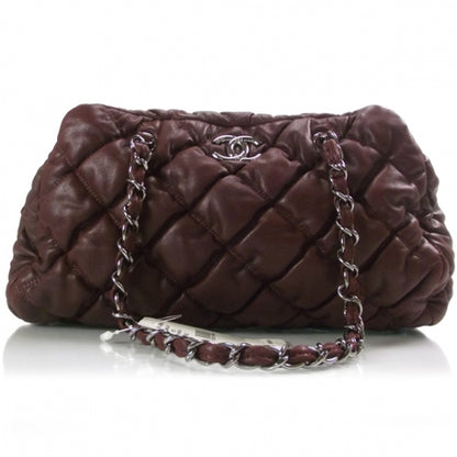 Chanel Leather Bubble Quilt Bowler Bordeaux 1 of 12