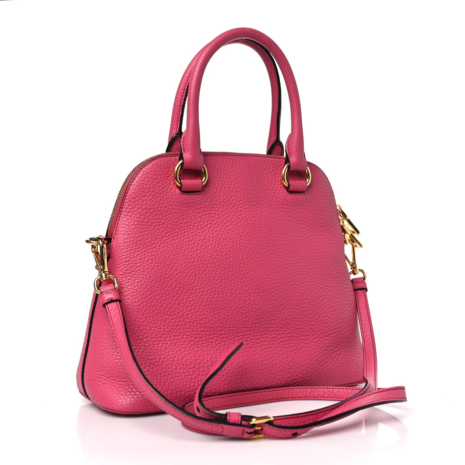 Prada Vitello Daino Dome Tote Peonia Peonia 3 of 9