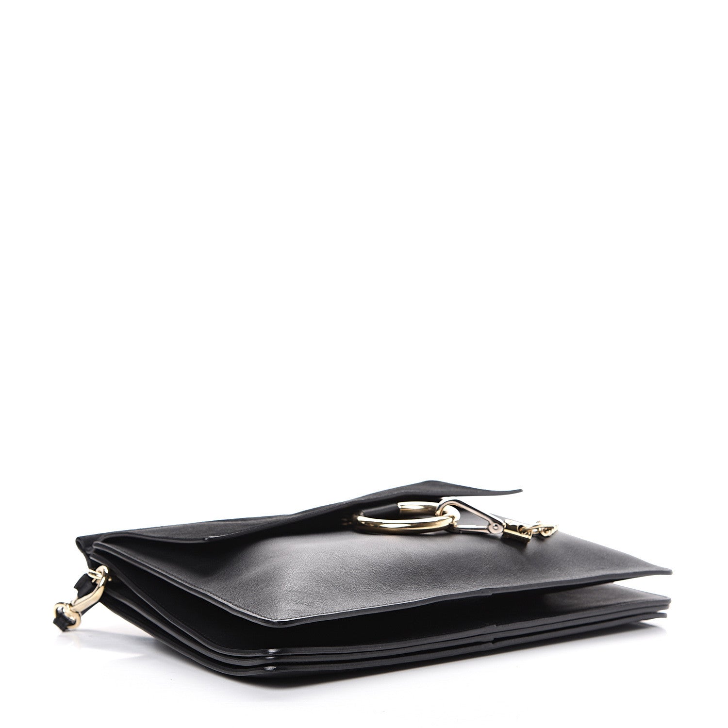 Chloe Suede Calfskin Medium Faye Shoulder Bag Black 3 of 10