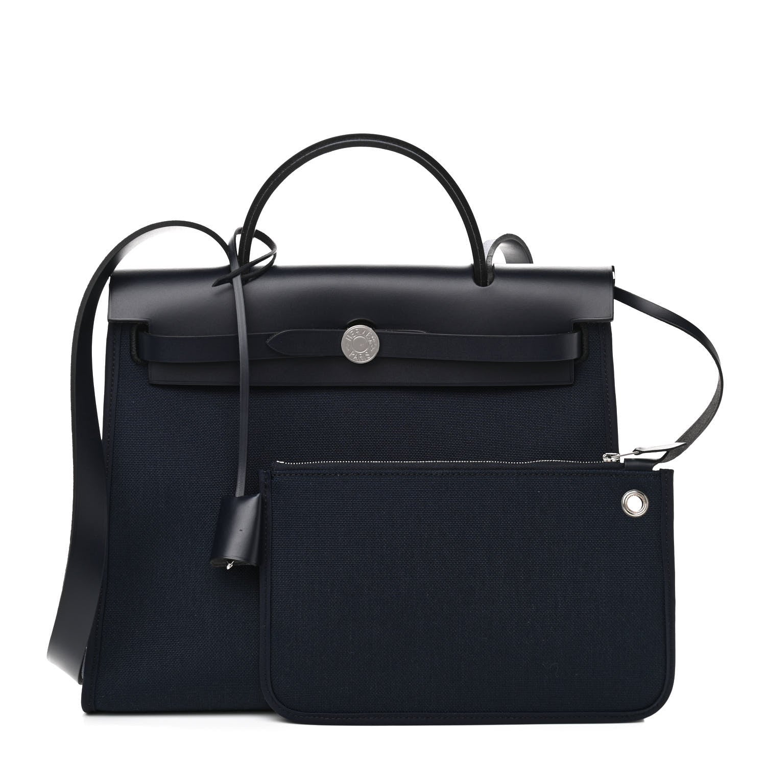 Hermes Toile Vache Hunter Herbag Zip PM 31 Bleu Marine 1 of 11