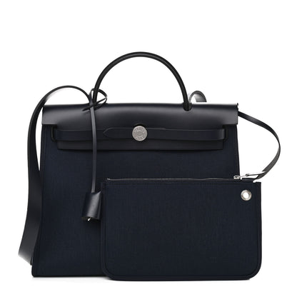 Hermes Toile Vache Hunter Herbag Zip PM 31 Bleu Marine 1 of 11