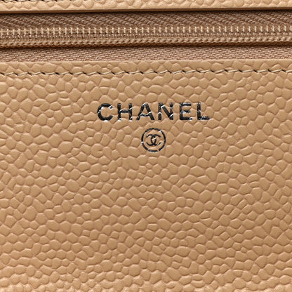 Chanel Caviar Quilted Wallet On Chain WOC Beige 6 of 11