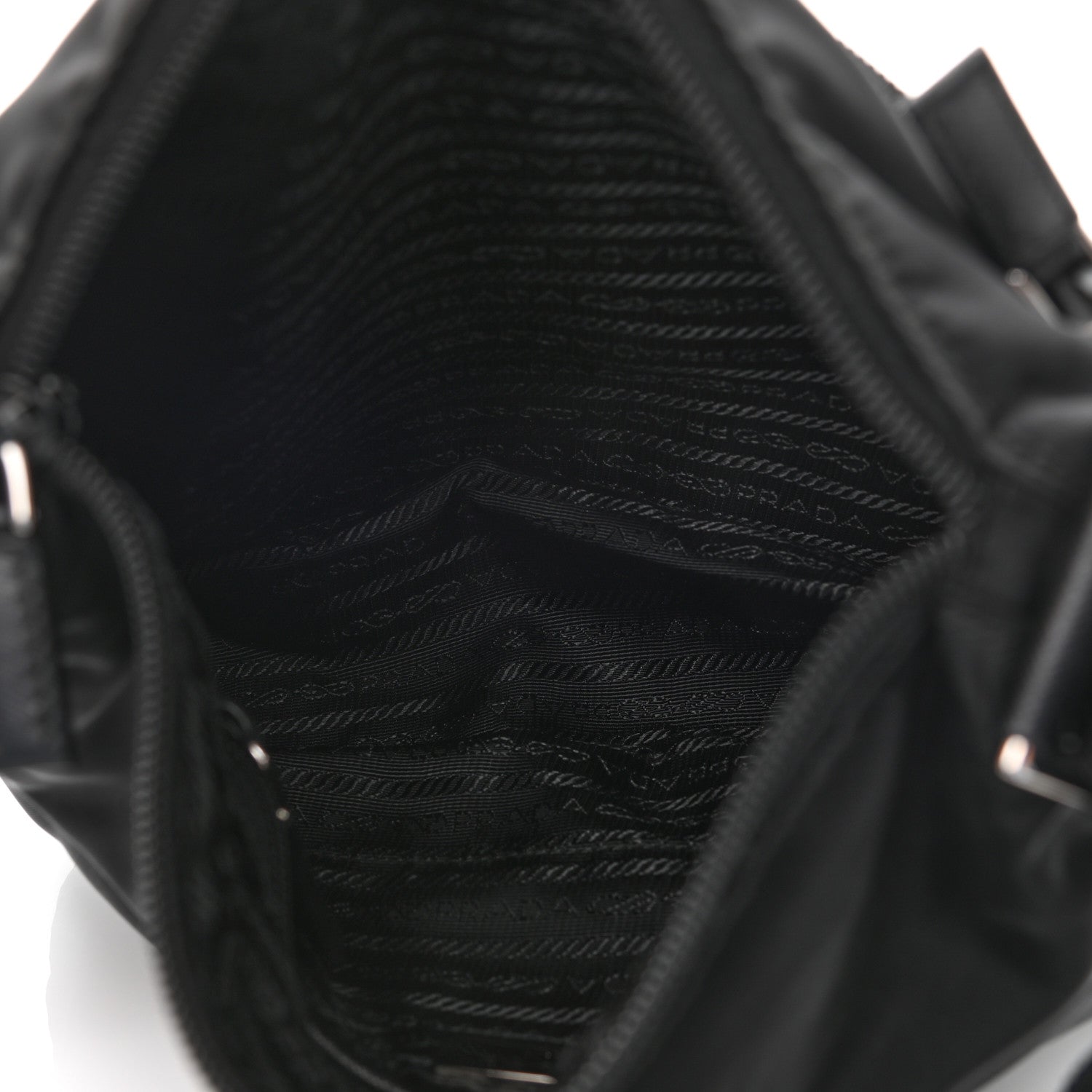 Prada Nylon Vela Flat Messenger Bag Black 5 of 11