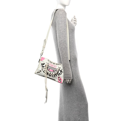 Balenciaga Agneau Graffiti All Over Classic Hardware S City White Multicolor 2 of 18