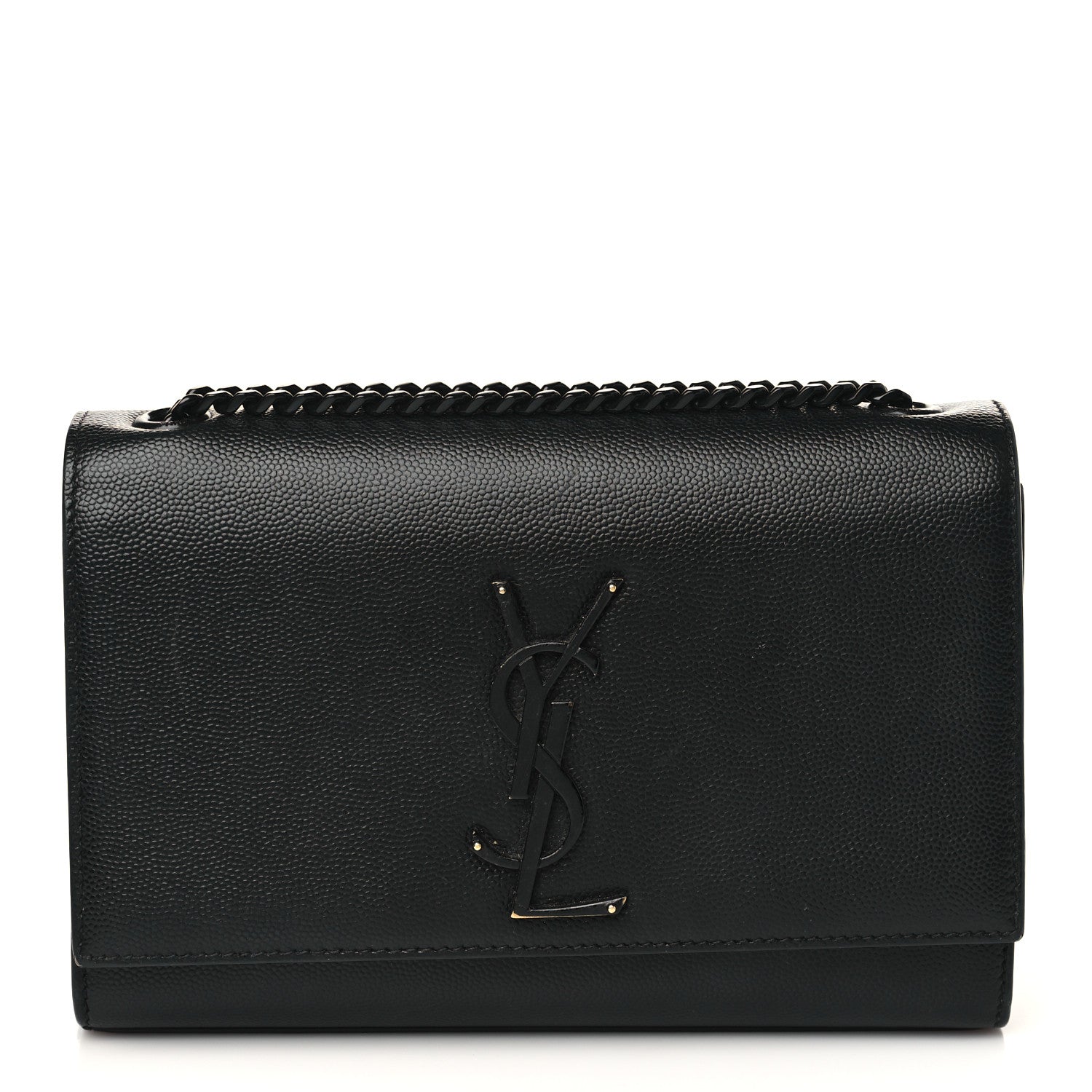 Saint Laurent Grain De Poudre Small Monogram Kate Satchel Black 1 of 6