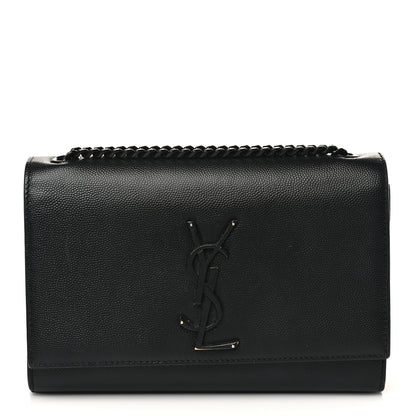 Saint Laurent Grain De Poudre Small Monogram Kate Satchel Black 1 of 6