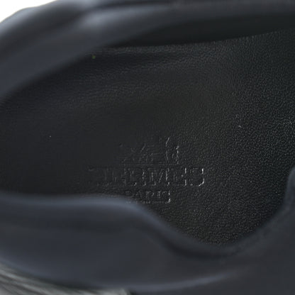 Hermes Technical Canvas Calfskin Run Sneakers 41.5 Marine 6 of 11